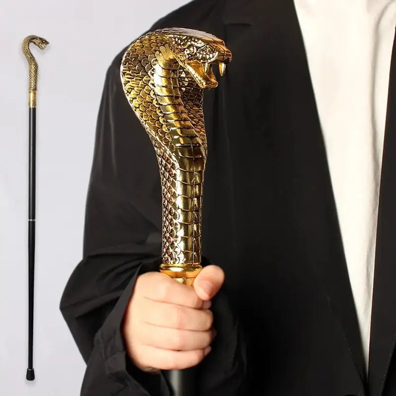 Canne de Luxe Tête de Cobra - canne de marche - vue de face