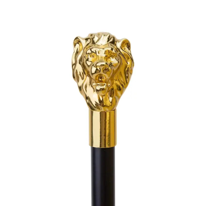 Canne de luxe tête de lion - Lion - canne de marche - zoom sur la matière