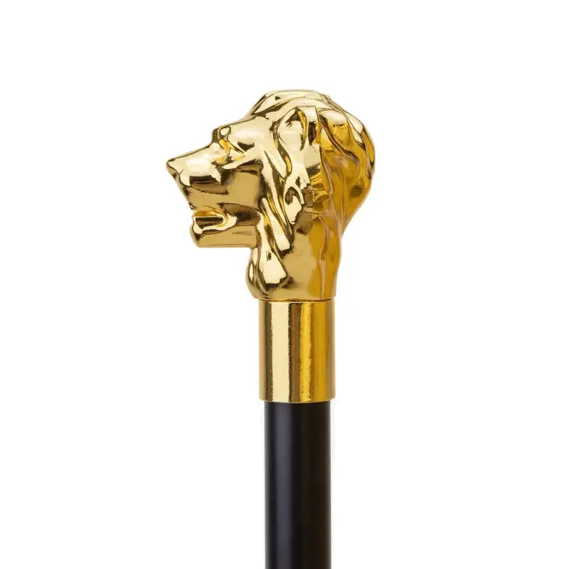 Canne de luxe tête de lion - Lion - canne de marche - vue de profil
