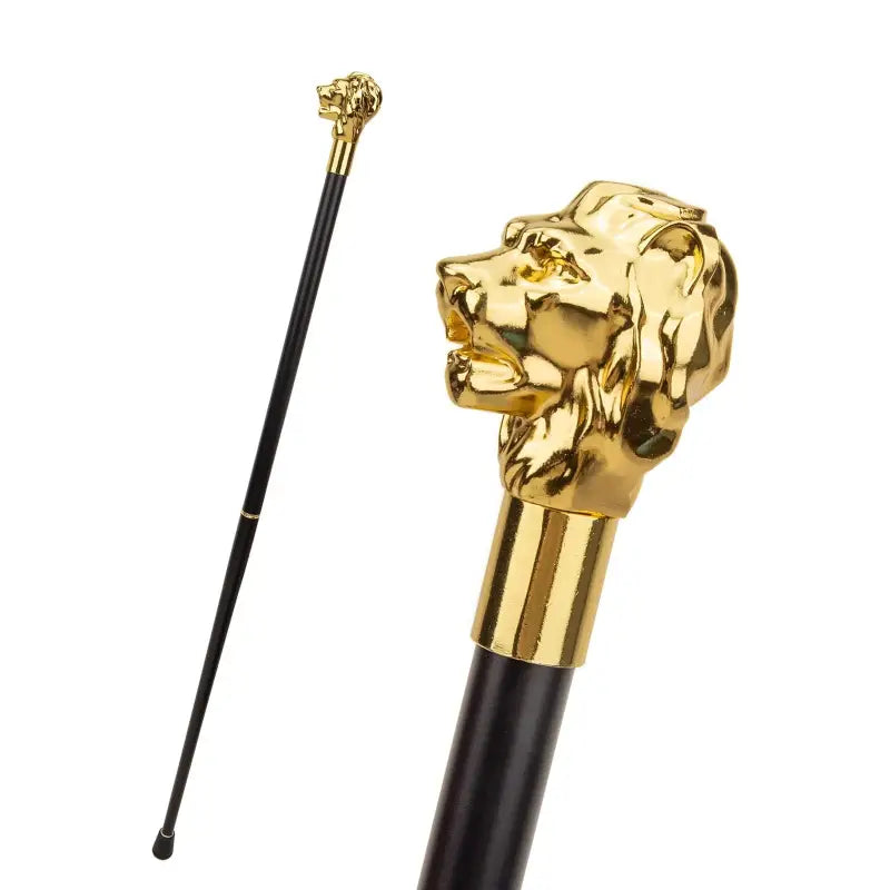 Canne de luxe tête de lion - Lion - canne de marche - vue de dos