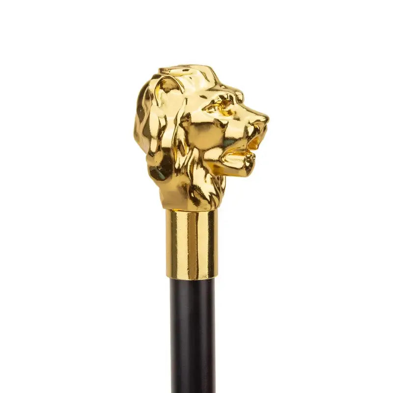 Canne de luxe tête de lion - Lion - canne de marche - vue de face
