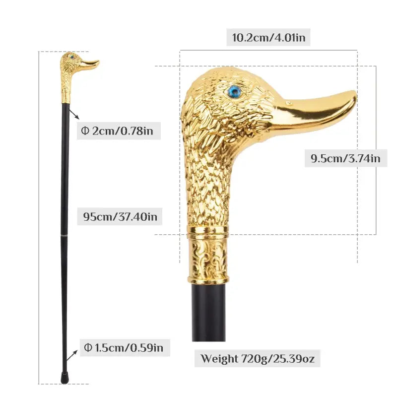 Canne de marche Canard - 95cm - canne de marche - embout antidérapant