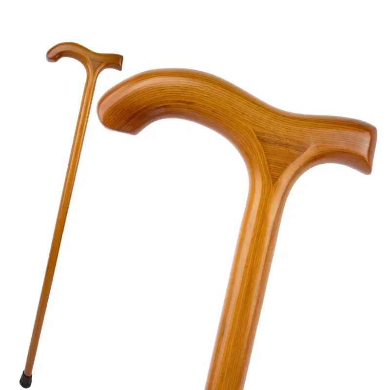 Canne de marche en bois orange - Orange - canne de marche - détail de la poignée