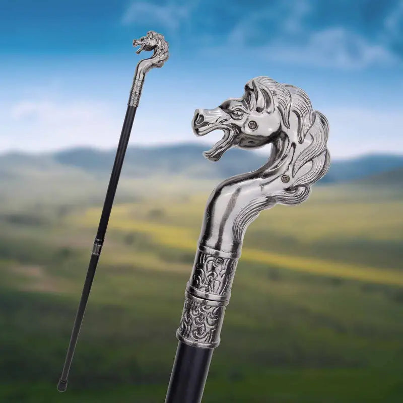 Canne de marche Hippocampe - 93cm - canne de marche - détail de la poignée