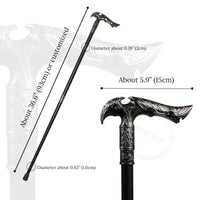 Canne de marche luxe homme - Sculpté - canne de marche - détail du fût