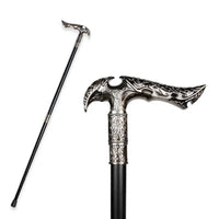 Canne de marche luxe homme - Sculpté - canne de marche - vue de trois quarts