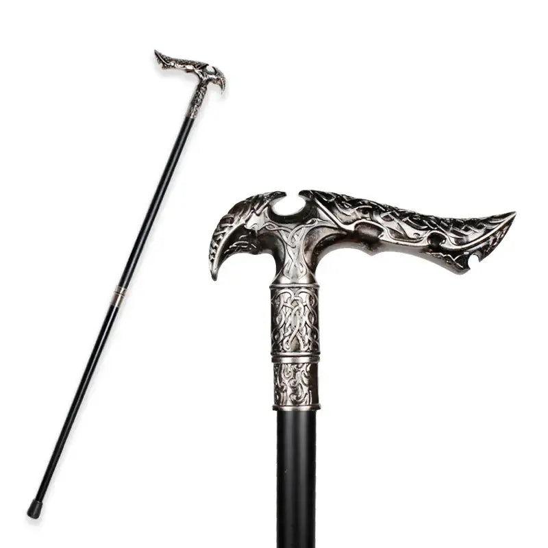 Canne de marche luxe homme - Sculpté - canne de marche - détail de la poignée