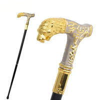 Canne de marche Luxe Lion - Tête de Lion - canne de marche - zoom sur la matière