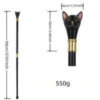 Canne de marche luxe tête de chat - Tête de chat - embout antidérapant