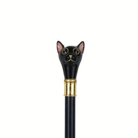 Canne de marche luxe tête de chat - Tête de chat