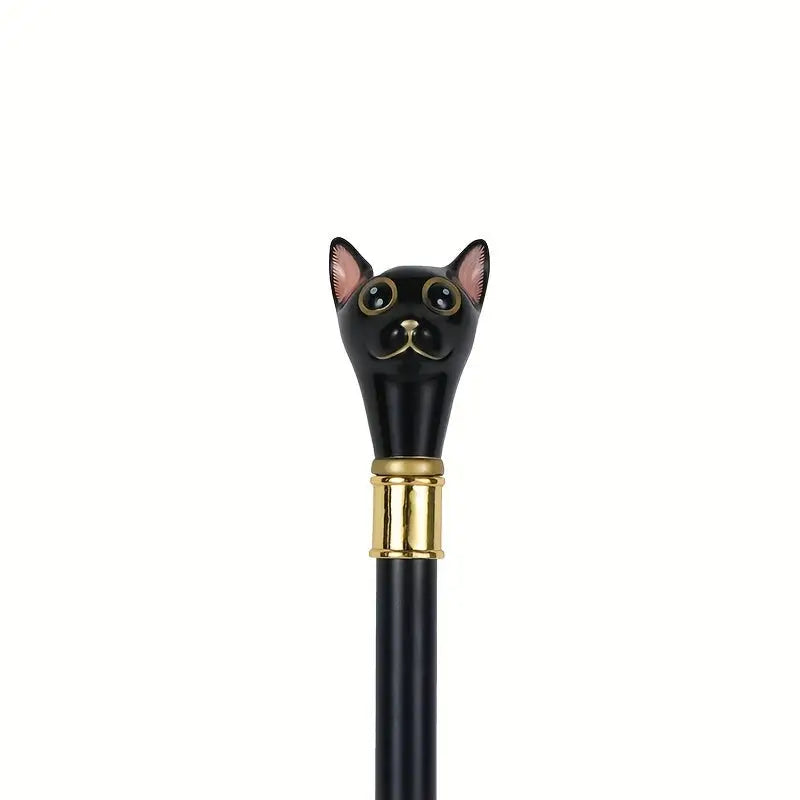 Canne de marche luxe tête de chat - Tête de chat