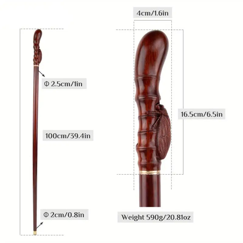Canne en bambou - 100cm - canne de marche - détail du fût
