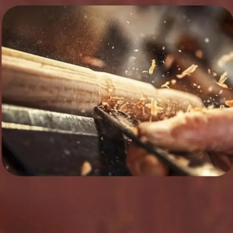 Canne en bois sculpté - Marron - canne de marche - détail de la poignée