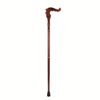 Canne en bois sculpté Père Noël - Père Noël - canne de marche - détail du fût