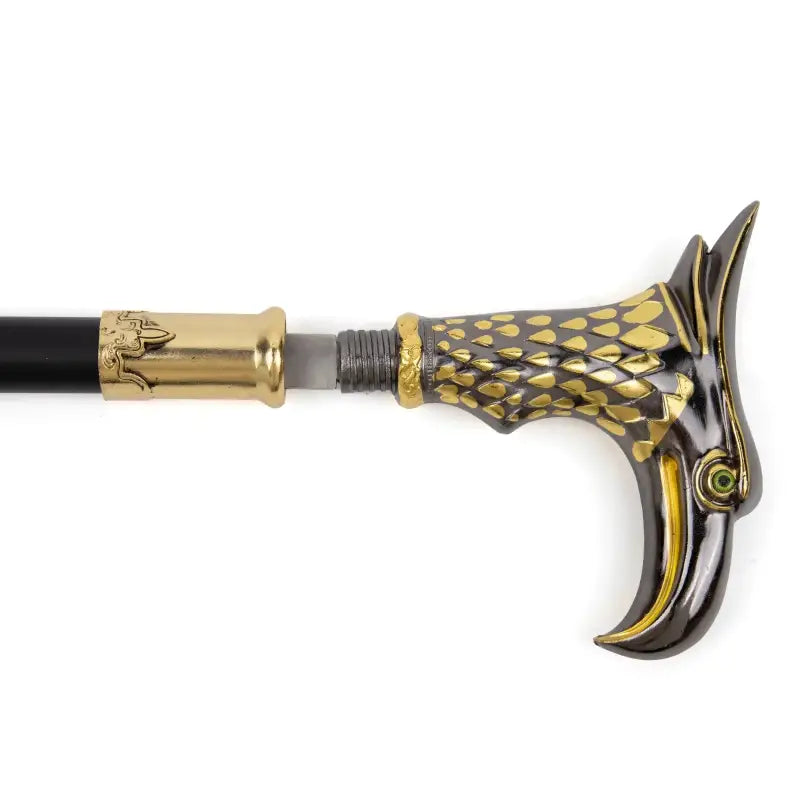 Canne épée Aigle Dorée - 93cm - canne de marche - vue de face