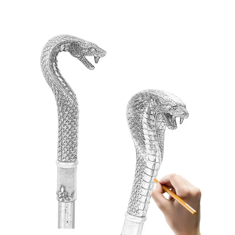 Canne épée Cobra - 93cm - canne de marche - détail de la poignée