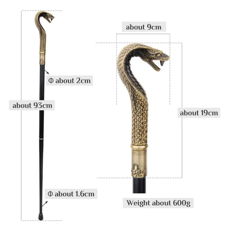 Canne épée Cobra - 93cm - canne de marche - vue de dos
