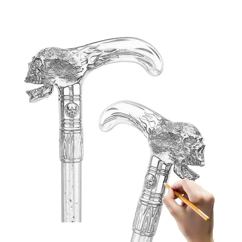Canne épée Crane - 93cm - canne de marche - embout antidérapant