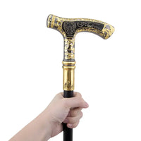 Canne épée Double Aigle - 93cm - canne de marche - gros plan de la poignée