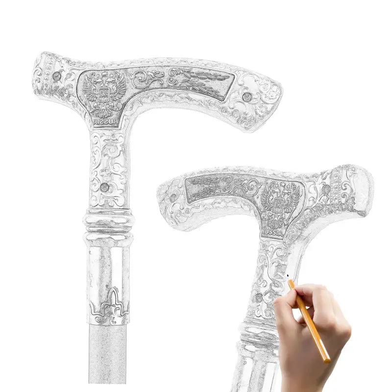 Canne épée Double Aigle - 93cm - canne de marche - vue de dos