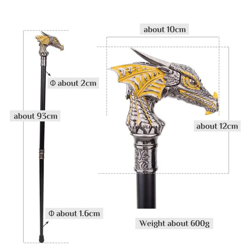 Canne épée Dragon - 93cm - canne de marche