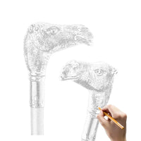 Canne épée Luxe Chameau - 93cm - canne de marche - vue de dos