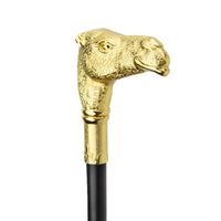 Canne épée Luxe Chameau - 93cm - canne de marche - gros plan de la poignée