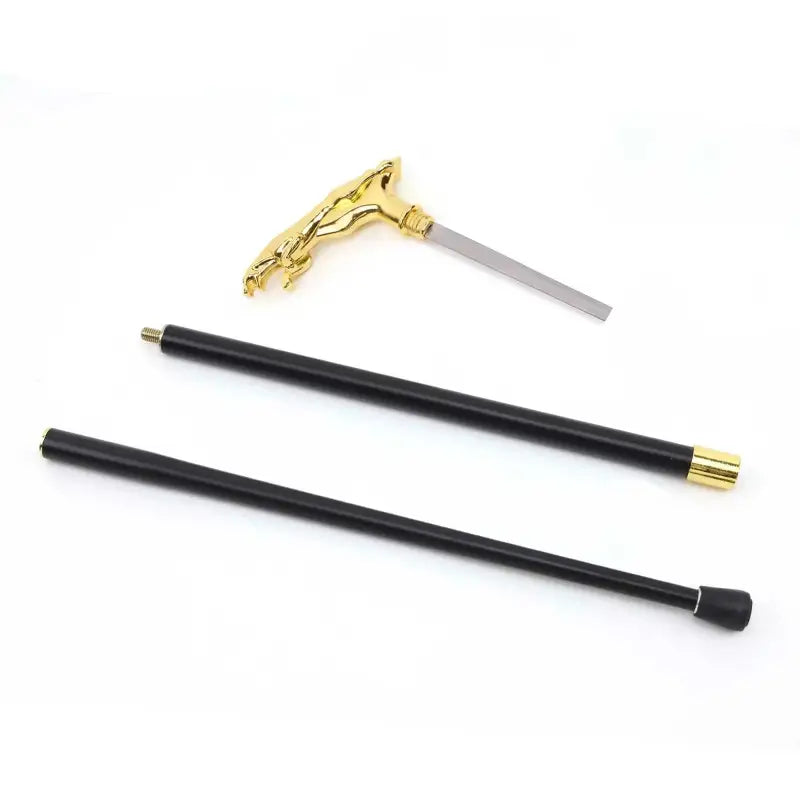 Canne épée luxe Léopard - 93cm - canne de marche - en situation