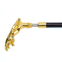 Canne épée luxe Léopard - 93cm - canne de marche - vue de profil