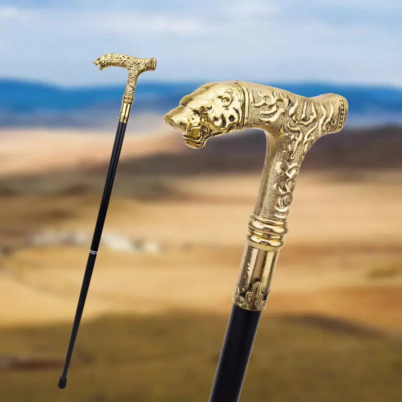 Canne épée Luxe Ours - 90cm - canne de marche - détail de la poignée