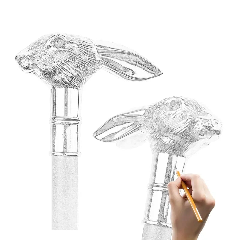 Canne épée Rabbit - 93cm - canne de marche - vue de dos