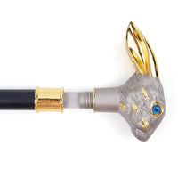 Canne épée Rabbit Dorée - 93cm - canne de marche - vue de face