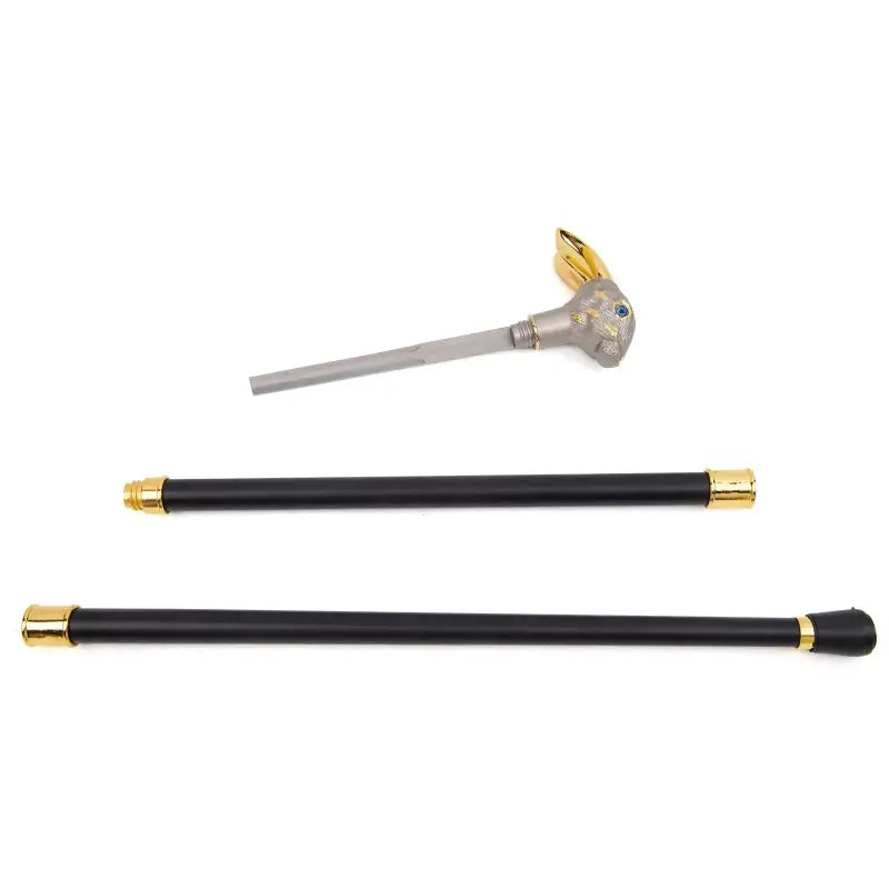 Canne épée Rabbit Dorée - 93cm - canne de marche - détail du fût