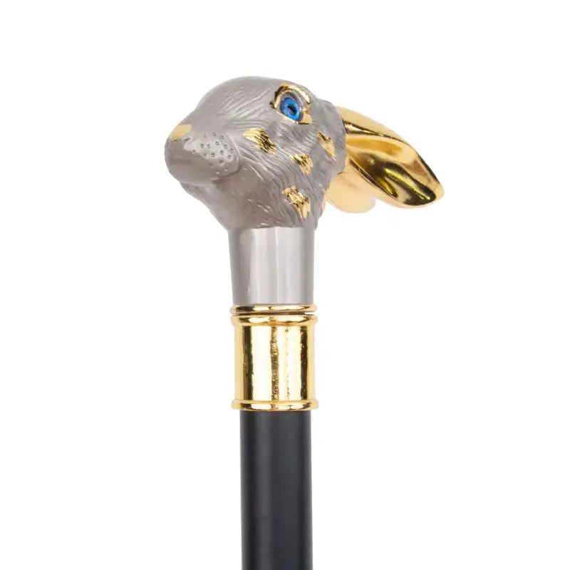 Canne épée Rabbit Dorée - 93cm - canne de marche - vue de trois quarts