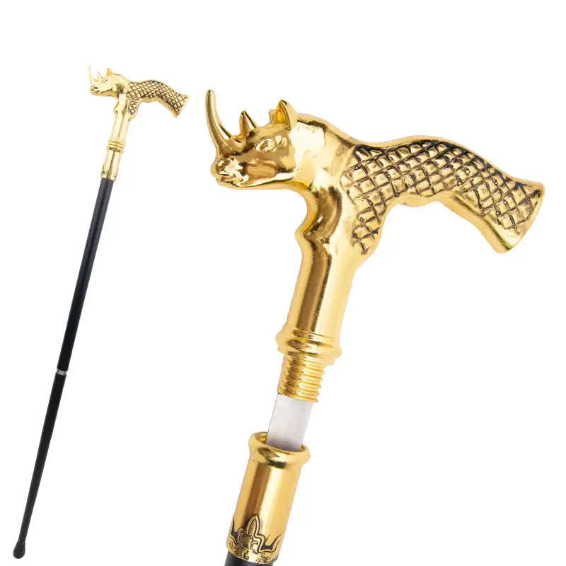 Canne épée Rhinocéros Dorée - Sword Length 16cm - canne de marche - vue de dos
