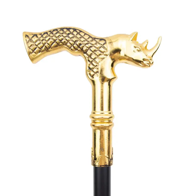 Canne épée Rhinocéros Dorée - Sword Length 16cm - canne de marche - détail des finitions
