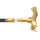 Canne épée Rhinocéros Dorée - Sword Length 16cm - canne de marche - vue de face (2)