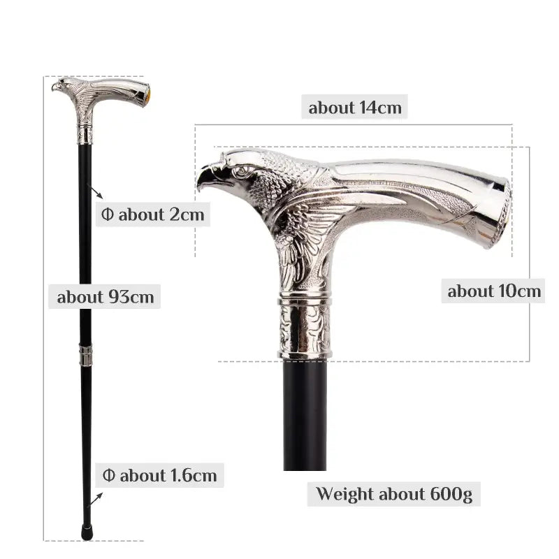 Canne épée Tête d’Aigle - 93cm - canne de marche - vue d'ensemble