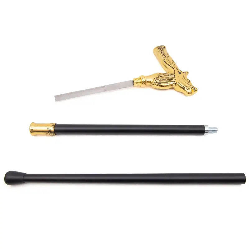 Canne épée Tête de cerf - 92cm - canne de marche - embout antidérapant