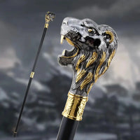 Canne épée Tête de Lion - 93cm - canne de marche - détail de la poignée