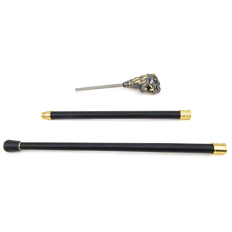 Canne épée Tête de Lion - 93cm - canne de marche - vue de profil