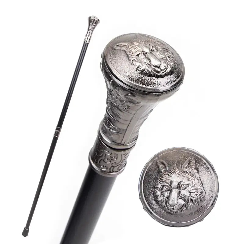 Canne épée Tête de Loup - 93cm - canne de marche - embout antidérapant