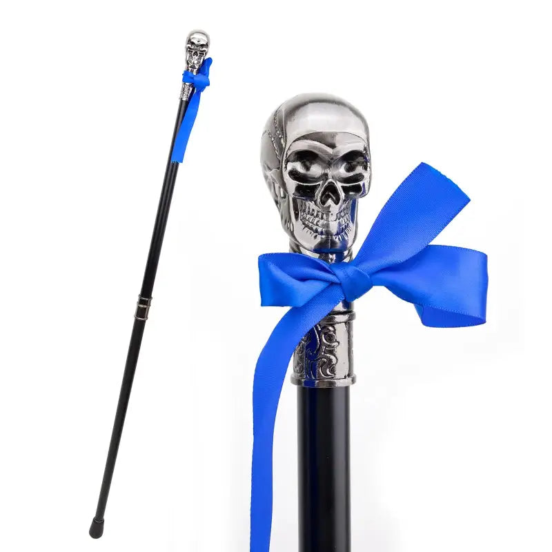 Canne épée Tête de mort Argenté - 93cm - canne de marche - détail des finitions