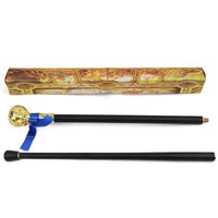 Canne épée Tête de mort dorée - 93cm - canne de marche - détail des finitions