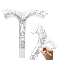Canne Luxe épée - 93cm - canne de marche - embout antidérapant