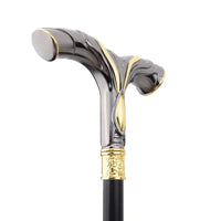 Canne Luxe épée - 93cm - canne de marche - gros plan de la poignée