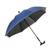 Canne parapluie - Noir - canne de marche - vue de face