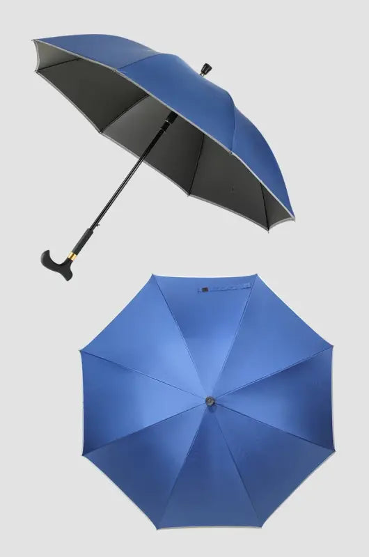 Canne parapluie - Noir - canne de marche - accessoires inclus