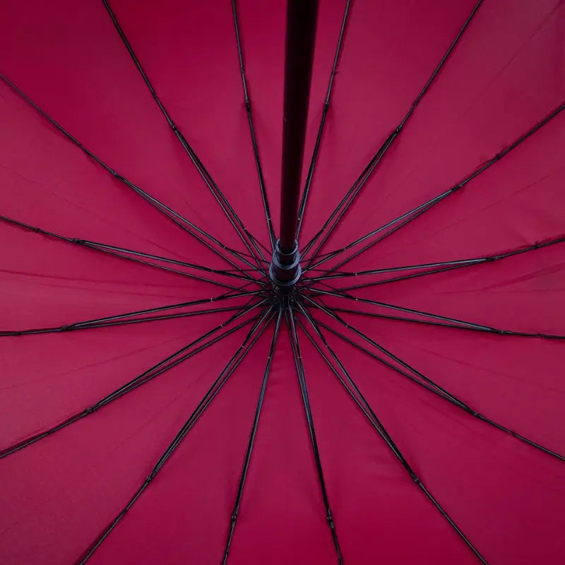 Canne Parapluie Femme - Rouge - canne de marche - vue de trois quarts