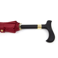 Canne Parapluie Femme - Rouge - canne de marche - détail du réglage en hauteur